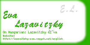 eva lazavitzky business card